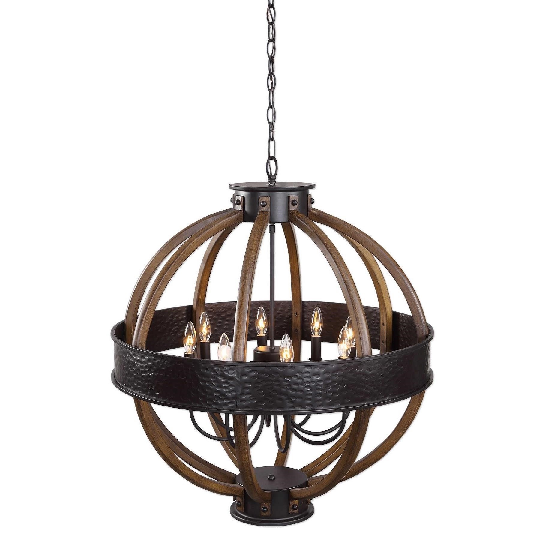 Uttermost Lighting Fixtures Pendant Lights 21322 Bowdon 8 Light Orb